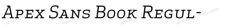 Apex Sans Book Regul字体转换